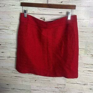 Banana republic red wool blend mini skirt size 8